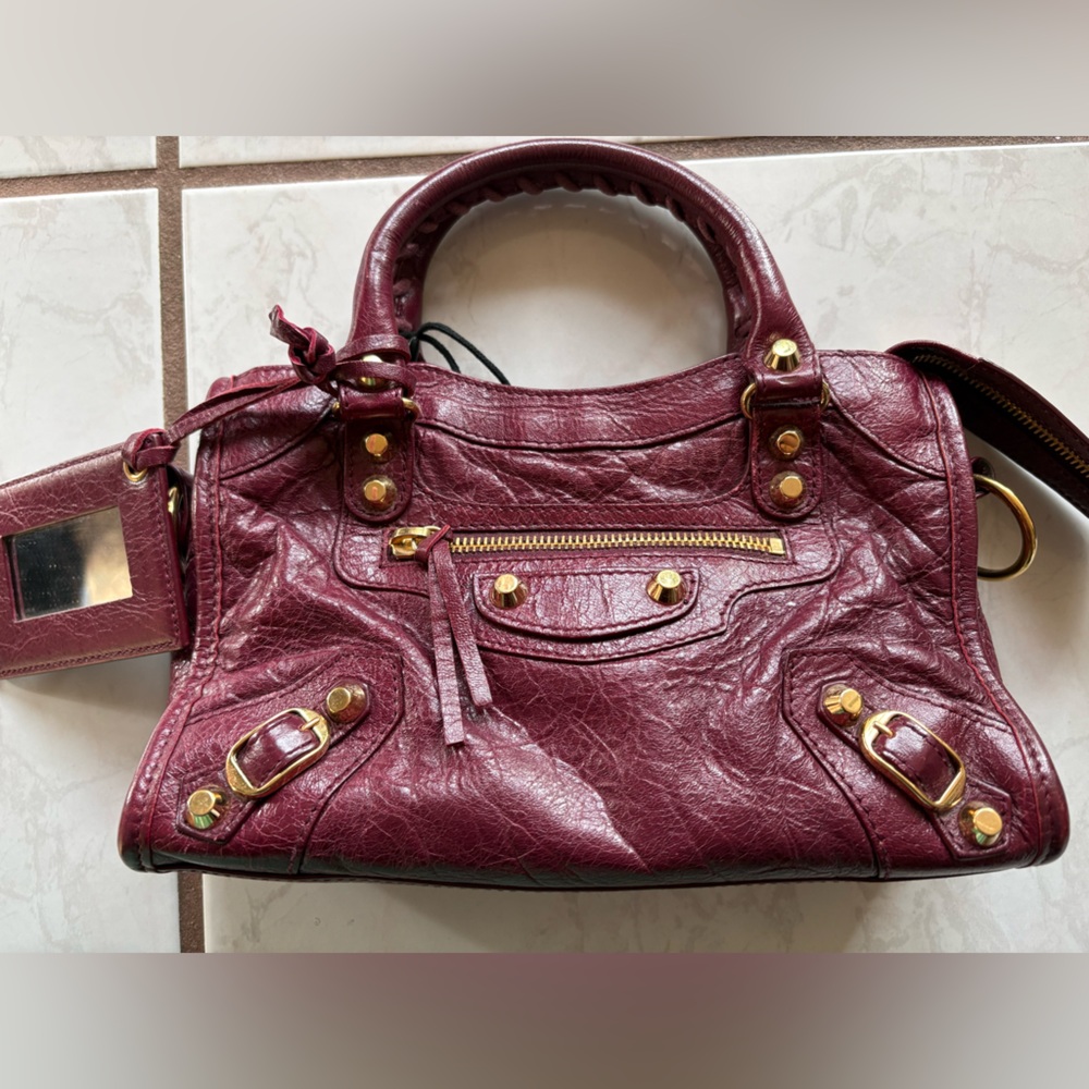 2016 Balenciaga Mini City Violet Prune